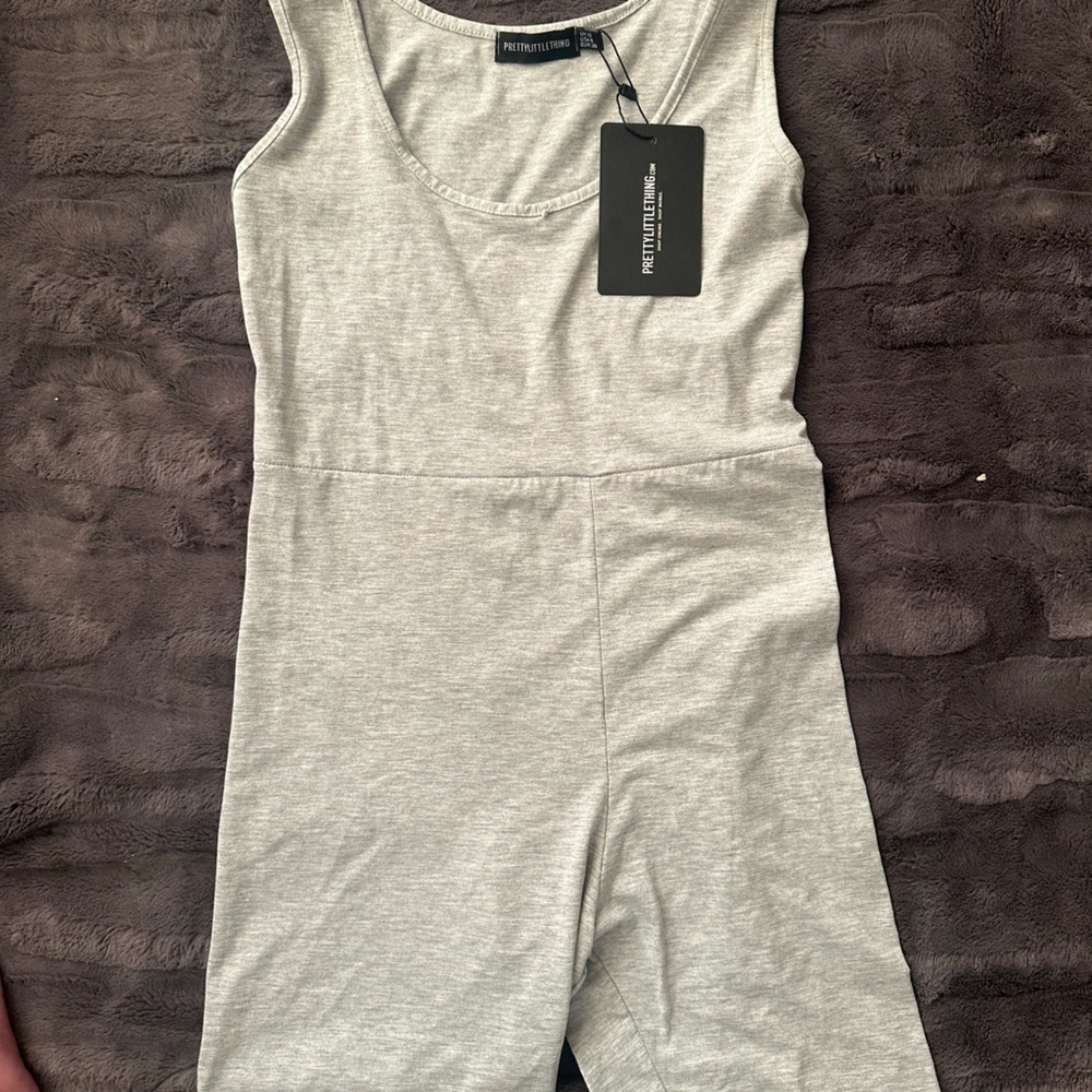 PrettyLittleThing Light Gray Tank Top